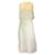 Autre Marque Jason Wu Chalk Pleated Sleeveless Lace Dress Cream Polyester  ref.1354747