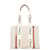 Chloé CHLOE Woody Sac cabas moyen en toile et cuir Beige Lin  ref.1354778