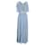 Temperley London Robe longue ornée en soie bleu clair  ref.1355024