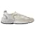 Baskets Running Dad - Golden Goose Deluxe Brand - Cuir - Blanc/Argentée Veau façon poulain  ref.1355129