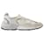 Baskets Running Dad - Golden Goose Deluxe Brand - Cuir - Blanc/Argentée Veau façon poulain  ref.1355134