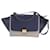 Céline Bolso Celine Trapecio Mediano en piel de becerro azul Cuero  ref.1355151