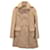 Prada Double-Breasted Coat in Beige Wool Brown  ref.1355236