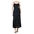 Sandro Black cutout-detail midi dress - size UK 12 Viscose  ref.1355308