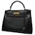 Hermès Hermes Kelly 32 Negro Cuero  ref.1355651