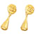 Chanel Gold CC Clip On Earrings Golden Metal Gold-plated  ref.1355815