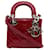 Dior Mini Charol Rojo Cannage Lady Dior Roja Cuero  ref.1355825