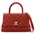 Chanel Red Mini Caviar Coco Handle Bag Leather  ref.1355857