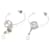 Boucles d'oreilles créoles Dior argentées avec strass et fausses perles Métal  ref.1355866