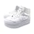 Céline NEW CELINE BLOCK SHOES 36 HIGH-TOP SNEAKERS PLATFORM SNEAKERS SHOES White Leather  ref.1355971