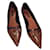 Chaussures plates en cuir verni et simili cuir damier monogramme Louis Vuitton Cuir vernis Marron Noir Cognac  ref.1356036
