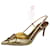 VALENTINO GARAVANI Pumps slingback VLogo in gold leather size 38 Golden  ref.1356227