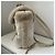 Zainetto Chanel Duma in tweed e pelle beige - vista 7