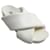 Autre Marque Jil Sander Ivory Criss Cross Puffy Leather Slide Sandals White  ref.1356571