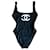 Bañador chanel Negro Blanco Resina