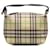 Burberry Brown Mini House Check Handbag Beige Leather Cloth Pony-style calfskin Cloth  ref.1356916