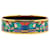 Hermès Green Astres Et Soleils Wide Enamel Bangle 65  ref.1356957