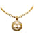 Colar com pingente redondo de ouro CC Chanel Dourado Metal Banhado a ouro  ref.1356960