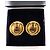 Coco Crush Orecchini con bottone medaglione CC vintage di Chanel. Gold hardware - vista 5