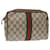 GUCCI GG Supreme Web Sherry Line Clutch Bag PVC Beige Red Green Auth ep4046  ref.1357145
