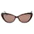 Saint Laurent Óculos de sol castanhos Marrom Plástico  ref.1357252