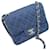 Bolso mini de solapa de tela azul de Chanel Lienzo  ref.1360258