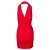 La Perla – Gerüschtes Kleid mit Perlen Rot - Ansicht 2