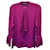 Gucci Plisse Ruffle Detail Long-Sleeve Top in Purple Silk  ref.1360705
