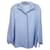 Prada Pyjama Button-Up Shirt aus blauer Seide  ref.1360708