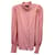 Isabel Marant Ruffled-Neck Button-Up Shirt in Pink Silk  ref.1360715