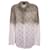 Burberry Prorsum Ombre Lace Button-Up Shirt aus cremefarbener Baumwolle Weiß Roh  ref.1360719