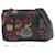 Coach Mini sac bandoulière à chaîne à imprimé floral Jewels en très bon état Cuir Noir  ref.1360769