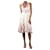 Alice by Temperley Vestido creme de lantejoulas e bordado - tamanho UK 8 Cru Algodão  ref.1360802
