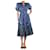 Ulla Johnson Vestido midi azul estampado com manga bufante - tamanho XS Algodão  ref.1360808
