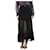 Sandro Black double-layer tiered midi skirt - size UK 8 Viscose  ref.1360819