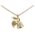 Dior Gold Flower Rhinestone Pendant Necklace Golden Metal Gold-plated  ref.1360856
