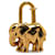 Hermès Hermes Gold Elefant Cadena Charme Golden Metall Vergoldet  ref.1360878