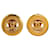 Chanel Gold CC Clip On Earrings Golden Metal Gold-plated  ref.1360896