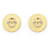 Chanel Gold CC Clip On Earrings Golden Metal Gold-plated  ref.1360949