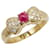 & Other Stories Other 18k Gold Diamond & Ruby Bow Ring Metal Ring in Excellent condition  ref.1361002