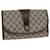 GUCCI GG Canvas Web Sherry Line Clutch Bag PVC Beige Green Red Auth 72156  ref.1361037
