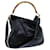 GUCCI Bambú Bolso De Mano Cuero 2camino negro 001 1638 autenticación 72735  ref.1361075