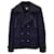 Dolce & Gabbana Double-Breasted Short Coat in Navy Blue Wool  ref.1361329