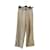 Sessun Pantalones, leggings Beige Algodón Lino  ref.1361360
