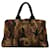 Tote Prada Braun - Große Stampata Canapa-Tasche mit Camouflage-Muster Leinwand Tuch  ref.1361374