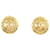 Chanel Gold CC-Ohrclips Golden Metall Vergoldet  ref.1361378