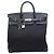 Hermès Pelle Togo Nera e Toile H Haut à Courroies 40 Nero