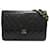 Chanel Black CC Quilted Lambskin Single Flap Leather  ref.1361430