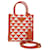 PRADA Hand Bag Canvas 2way Orange Auth 71577SA Cloth  ref.1361517