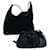 GUCCI Shoulder Bag Suede Leather 2Set Black Auth yk12004  ref.1361574